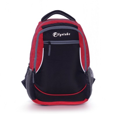 fyntake KDM78 25 L Laptop Backpack(Black, Red)