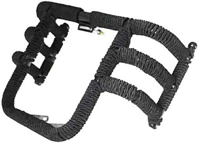 WHEETOYKART Front Safety 3 Pipe Bar Leg Crash Guard with Black Rope For Royal Enfield(Royal Enfield)