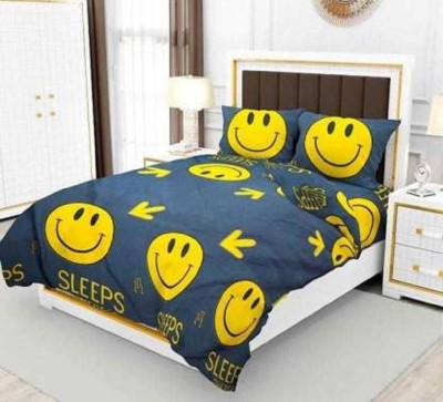 Hot Dealzz Printed Double Comforter for  AC Room(Poly Cotton, Yellow, Black)