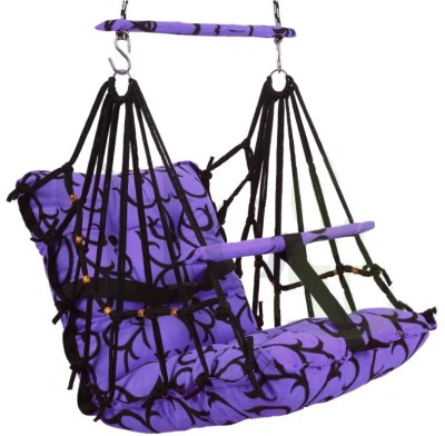 Windson Craft Cotton Swing Chair for Kids Baby's Children Folding and Washable1-6 Years with Safety Belt/Home, Garden Jhula for Babies |Swing for Kids| Cradle | Seat and Back Side 16x16 inch Swings(Purple, Multicolor)