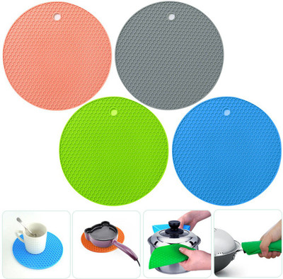 MOBONE Round Reversible Rubber Coaster Set(Pack of 4)
