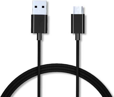 Croma Braided 2.4A Fast charge 1.2m Micro USB sync and charge cable, Made in India, 480Mbps Data transfer rate, Tested Durability with 8000+ bends (12 months warranty) (Model: CRCMA0104sMU12) 1.2 m USB Type C Cable  (Compatible with Laptop, Macbook, Type C Mobile, Black, One Cable)