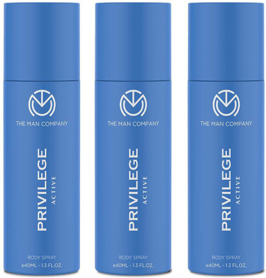 THE MAN COMPANY Privilege Active Premium Fragrance Long-lasting Freshness Deodorant Spray – For Men & Women