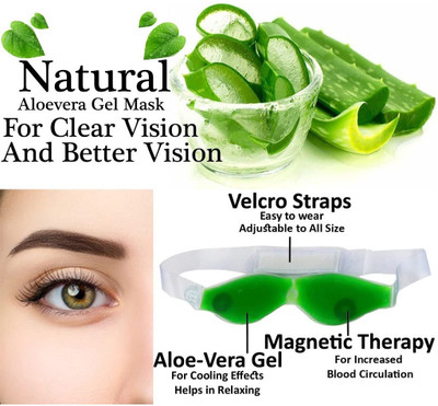 GFSU Aloe Vera Gel Eye Cooling Mask For Comfort Sleep & Avoid Dark Circle ,Stress(40 ml)