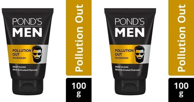 POND's POLLUTION OUT ACTIVATED CHARCOAL FACE WASH 100 ML X 2 Face Wash(200 ml)