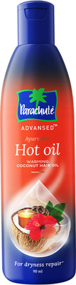 Parachute Advansed Ayurvedic Hot Oil, Warming Coconut Hair Oil, Frizz Free Hair Hair Oil