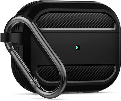CROSSVOLT Silicone Pull String Headphone Case For Apple Airpods Pro 1st Generation(BLACK)