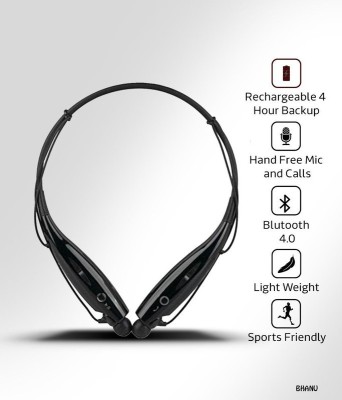 BHAVISHU HBS-730 HEADPHONE IN BLACK -15 Bluetooth Gaming Headset(Black, In the Ear)