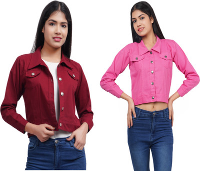 MyTrendzs 3/4th Sleeve Solid Women Jacket