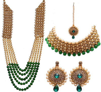 naitika arts Alloy Gold-plated Gold Jewellery Set(Pack of 1)