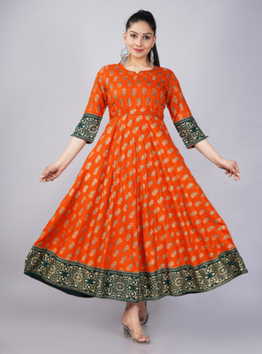 Mishree collection Anarkali Gown(Multicolor)