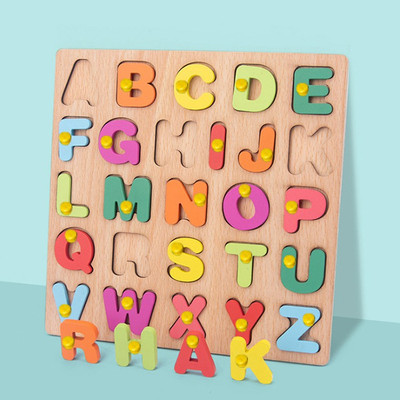 blue seed Alphabets&Numbers Learning Puzzle ABC matching toy Baby Educational brain tester(Beige, Multicolor)