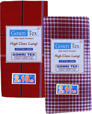 GOWRI TEX Striped Multicolor Lungi