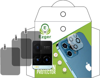 EZGER Back Camera Lens Glass Protector for VIVO Y21T(Pack of: 3)