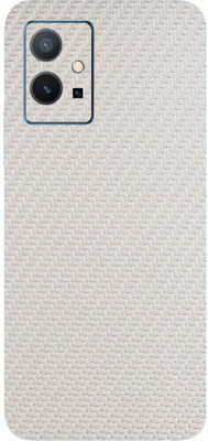 Mclaxa White Carbon Fiber Mobile Back Skin, White Carbon Fiber, VIVO Y75 5G Mobile Skin(White Carbon Fiber Skin With Super Matte Finish)