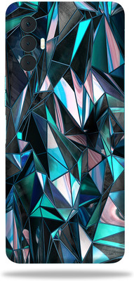 WeCre8 Skin's Tecno Spark 8 Pro, Polygon Blue Mobile Skin(Multicolor)