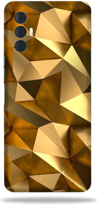 OggyBaba Tecno Spark 8 Pro Mobile Skin(Golden Polygon Multicolor Skin With Ultra Matte Finish)
