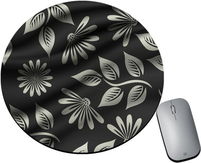 BLISSart Mousepad For Laptops Computer Gaming Mouse Pad HD Printed-Black & White Sketch Non Slip Base Mousepad(Round 8 Inches)