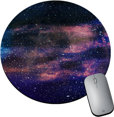 BLISSart Mousepad For Laptops Computer Gaming Mouse Pad HD Printed-Galaxy of Stars Mousepad(Round (8 Inches))