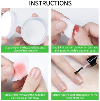 YAWI Nail Polish Remover Tissue Pads Wet Wipes Pack of 6(60 g)