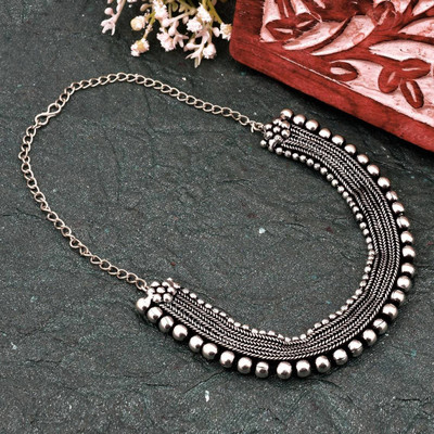 Haniya Silver Plated Brass Necklace