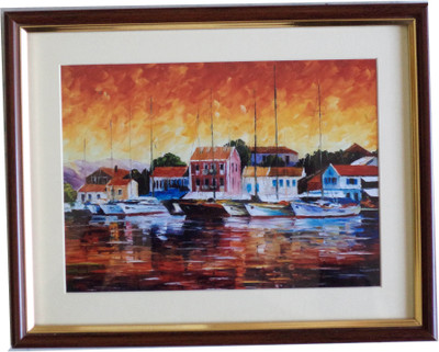 Elegance EFS021 Oil 10.75 inch x 8.5 inch Painting(With Frame)