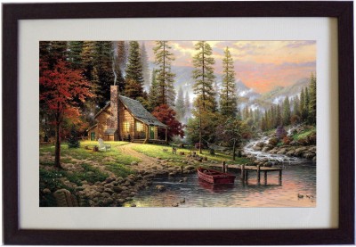 Elegance LANDSCAPE Digital Reprint 8.75 inch x 12.75 inch Painting(With Frame)