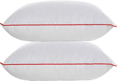 Texlux Microfibre Solid Sleeping Pillow Pack of 2(Red)