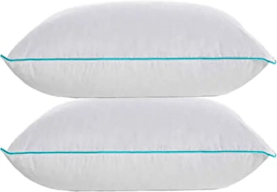 Jaipurlinen Microfibre Solid Sleeping Pillow Pack of 2(Turquise)