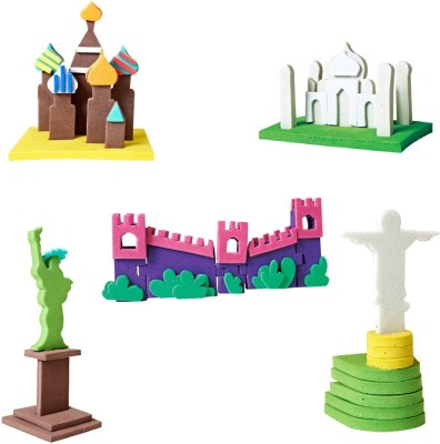 Imagimake Mapology Monuments Educational Toy and 3D Puzzle for 5 Year Old Boys and Girls(100 Pieces)