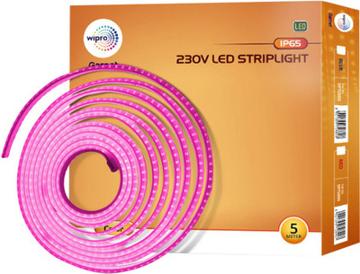 Wipro 300 LEDs 5 m Pink Steady Strip Rice Lights(Pack of 1)