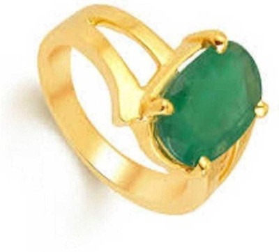 Senroar Emerald Panna Gemstone Adjustable Ring Astrological Purpose 6 Crt Crystal Emerald Ring