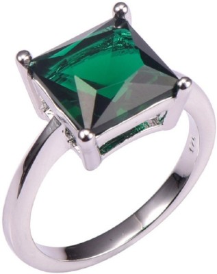 Senroar Emerald Panna Gemstone Adjustable Ring Astrological Purpose 6 Crt Crystal Emerald Ring