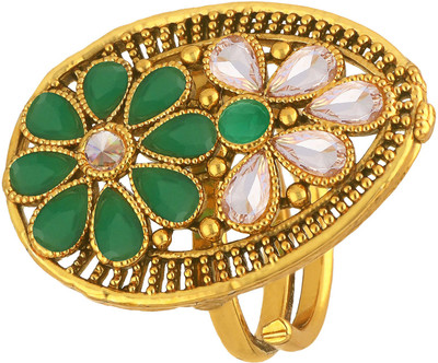 SPARGZ Alloy Ruby Gold Plated Ring