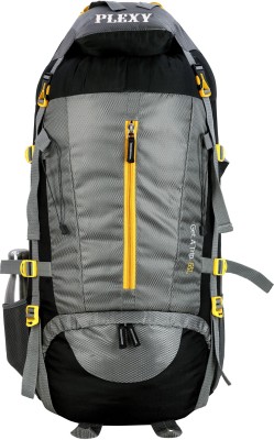 PLEXY 70L .Trekking & Travel Rucksack Bag With Water Resistant & Shoe Compartment Rucksack  - 70 L(Grey)