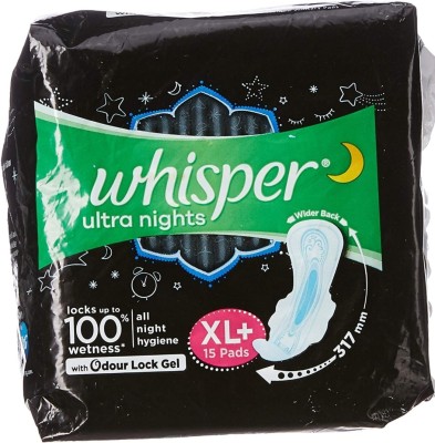Whisper Ultra Night sanitary XL+ 15 pads Sanitary Pad