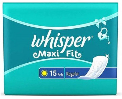 Whisper Maxi Fit Regular Sanitary Napkins - 15 Pads Sanitary Pad(Pack of 15)