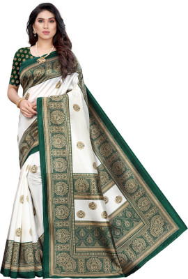Saadhvi Printed Daily Wear Art Silk Saree(Multicolor)