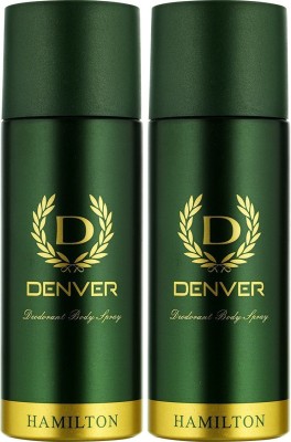 DENVER Hamilton Deodorant Spray - For Men (330 ml, Pack of 2) Body Spray  -  For Men(330 ml, Pack of 2)