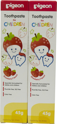 Pigeon STRAWBERRY TOOTHPASTE COMBO Toothpaste(90 g, Pack of 2)