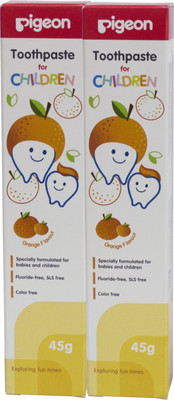 Pigeon ORANGE TOOTHPASTE COMBO Toothpaste(90 g, Pack of 2)