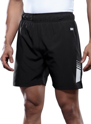 The Souled Store Solid Men Black Running Shorts