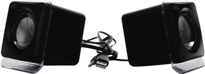 TERABYTE E-02B 2W Speakers Laptop/Desktop Speaker (Black, 2.0 Channel) 2 W Laptop/Desktop Speaker(Black, Stereo Channel)