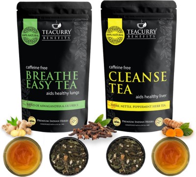 TEACURRY Lung Cleanse & Liver Cleanse Tea - Helps in Quit Smoking and Drinking Alcohol Chamomile Herbal Tea Pouch(2 x 100 g)