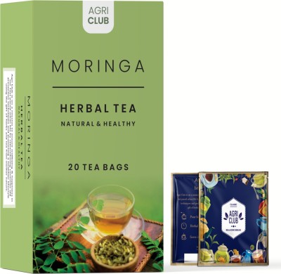 AGRI CLUB Moringa Herbal Infusion Tea | 20 Herbal Tea Bags | Immunity Boost| Caffeine free Herbal Infusion Tea Bags Box(20 Bags)