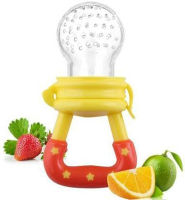smilykid Silicone Baby fruit Feeder and Teether/BPA Free/Food Nibble (Yellow) Teether and Feeder(Yellow)