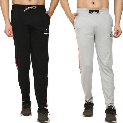 Squid Solid Men Black, Grey Track Pants