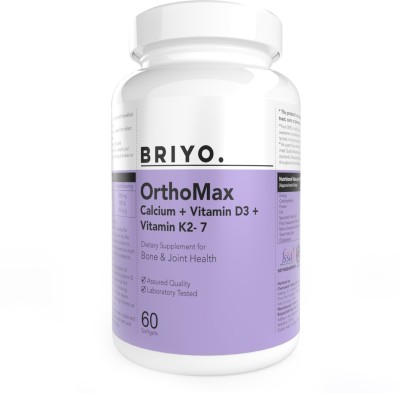 BRIYOSIS Orthomax - Vitamin D, Calcium, Vitamin K2 Dietary Supplement for bone health(79 mg)