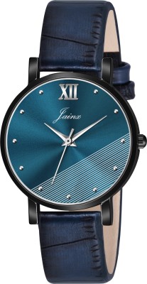 Jainx JW686 Blue Leather Strap Analog Watch  - For Women