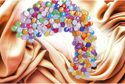 Shivarth Pastable Gadi Beads for Art and Crafts Decorations (100pcs 8MM)